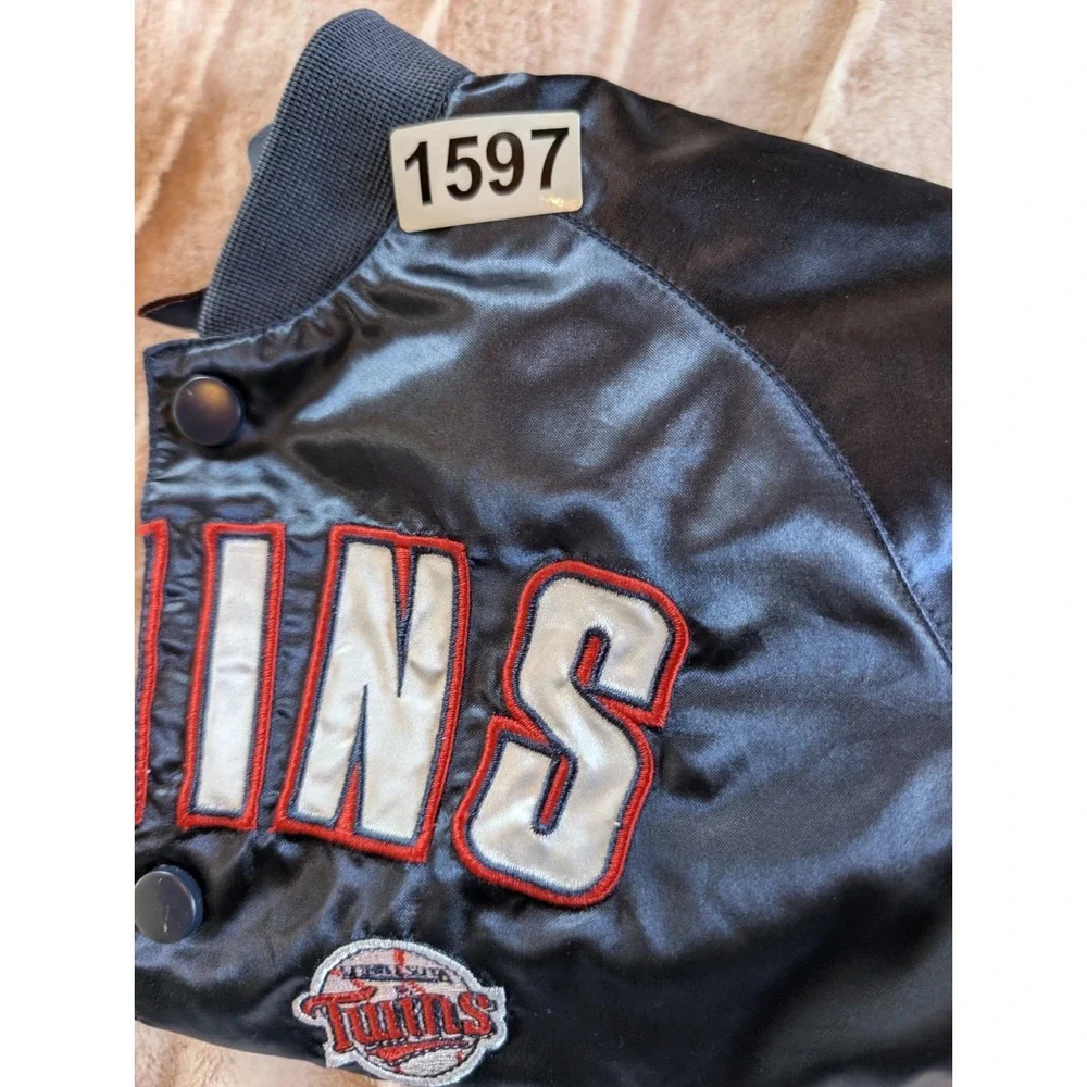 Vintage Minnesota Twins Satin Bomber Jacket Kid 2T Mighty Mac Sports Embroidered